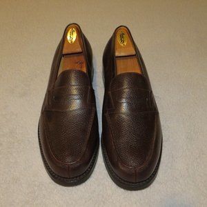 JM Weston 180 Brown Grain Leather Split Toe Loafer 11.5 C NWB